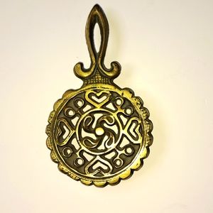 Vintage Mini Brass Trivet By Wilton